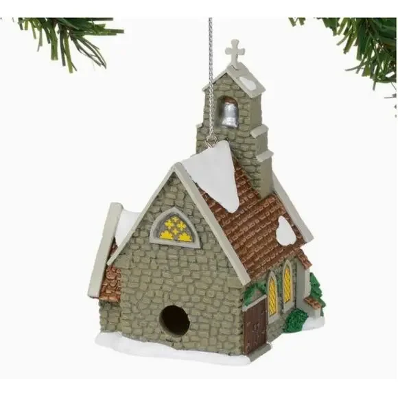 Department 56 Dickins' Village Isle of Wight Chapel 6002255 Christmas Ornament - Picture 3 of 6